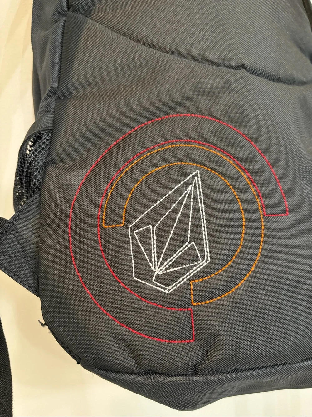 Volcom Skateboarding Backpack Embroidered Volcom Stone Padded Straps Black